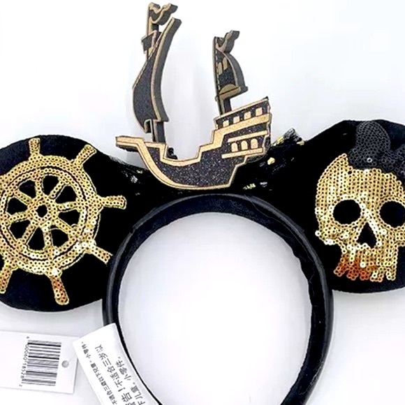 Pirates of the Caribbean Minnie Mouse Disney Parks Ears Headband Exclusive - Picture 2 of 12